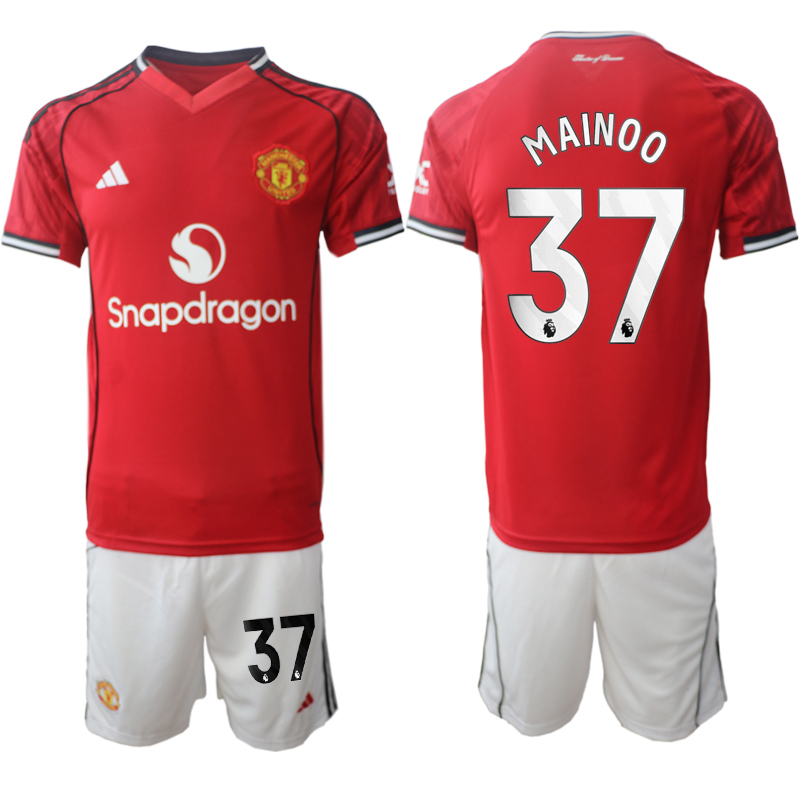 Men 2025-2026 Club Manchester United home Red 37 Soccer Jersey